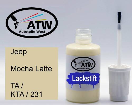 Jeep, Mocha Latte, TA / KTA / 231: 20ml Lackstift, von ATW Autoteile West.